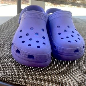 Purple platform Crocs (Worn)